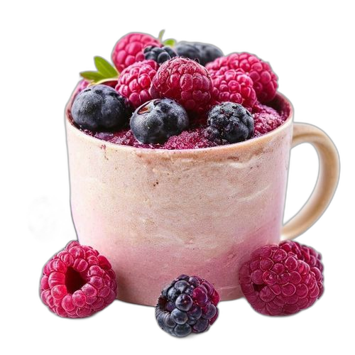 Málnás-áfonyás Mug Cake